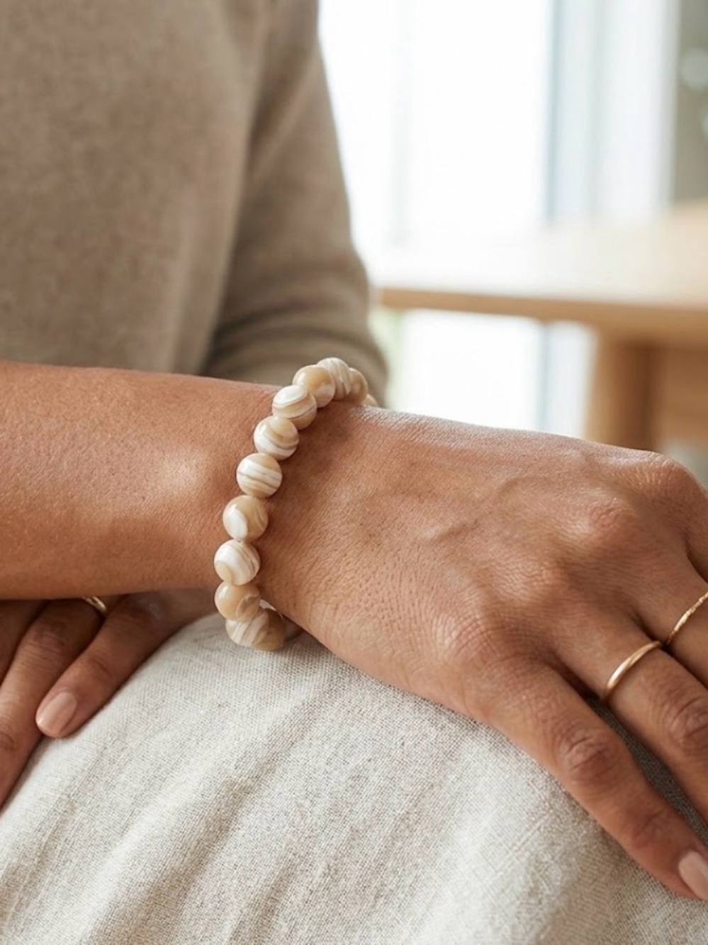 Mother of Pearl sterling silver bracelet